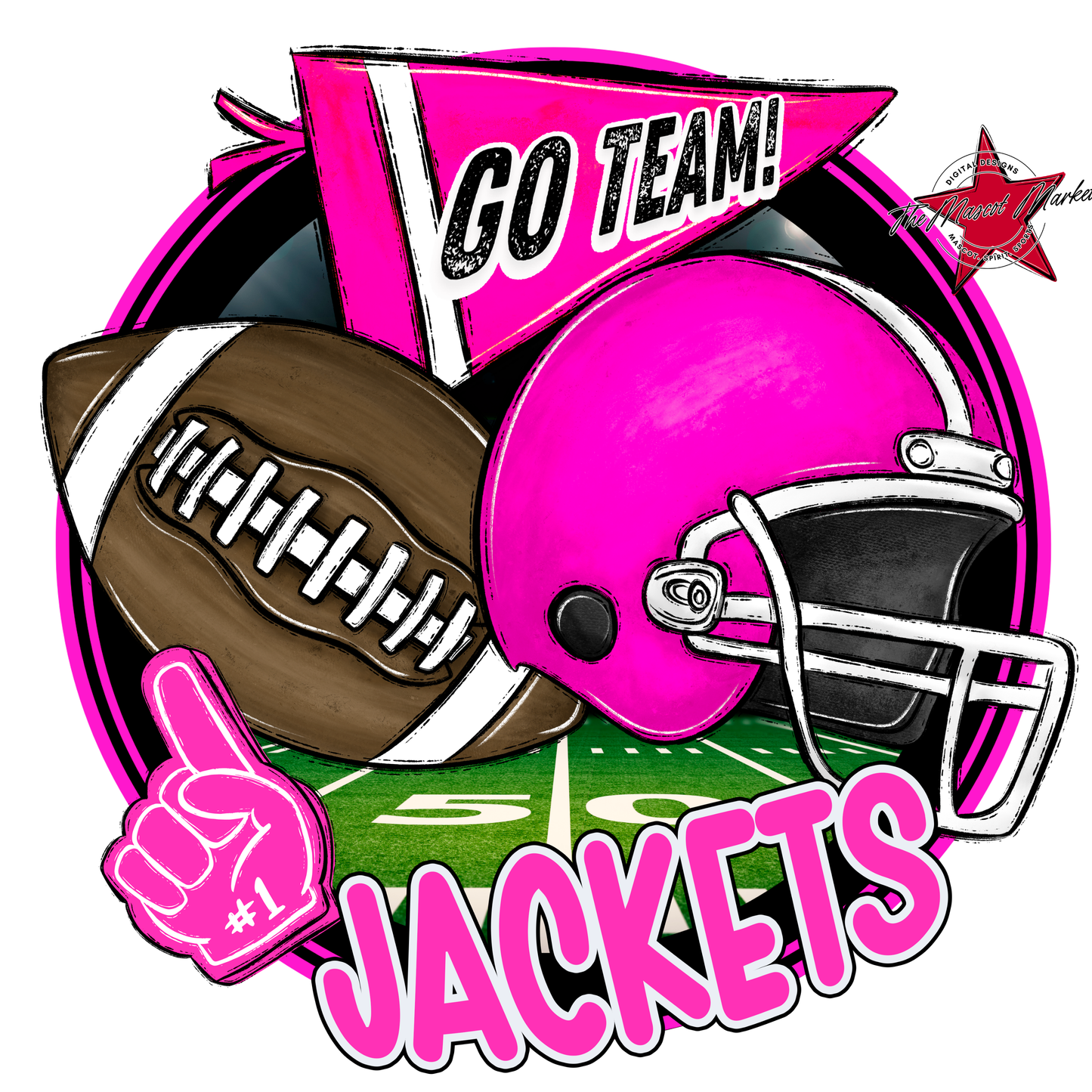 Jackets Circle Football Design-Pink