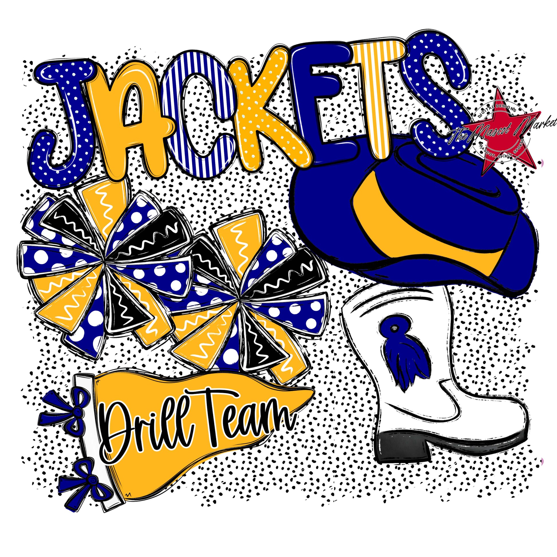 Jackets Drillteam Spirit-Blue & Yellow