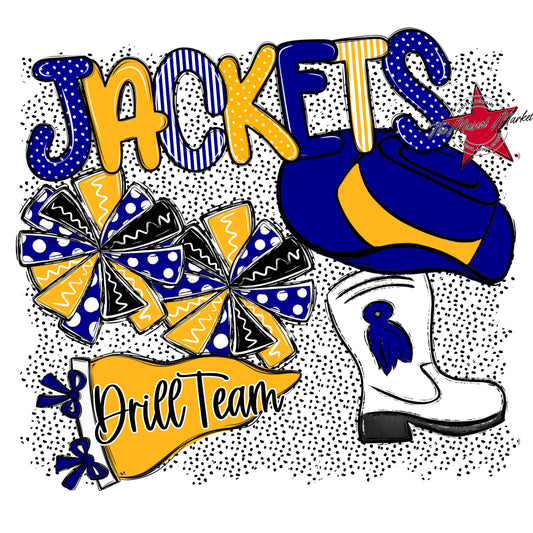 Jackets Drillteam Spirit-Blue & Yellow
