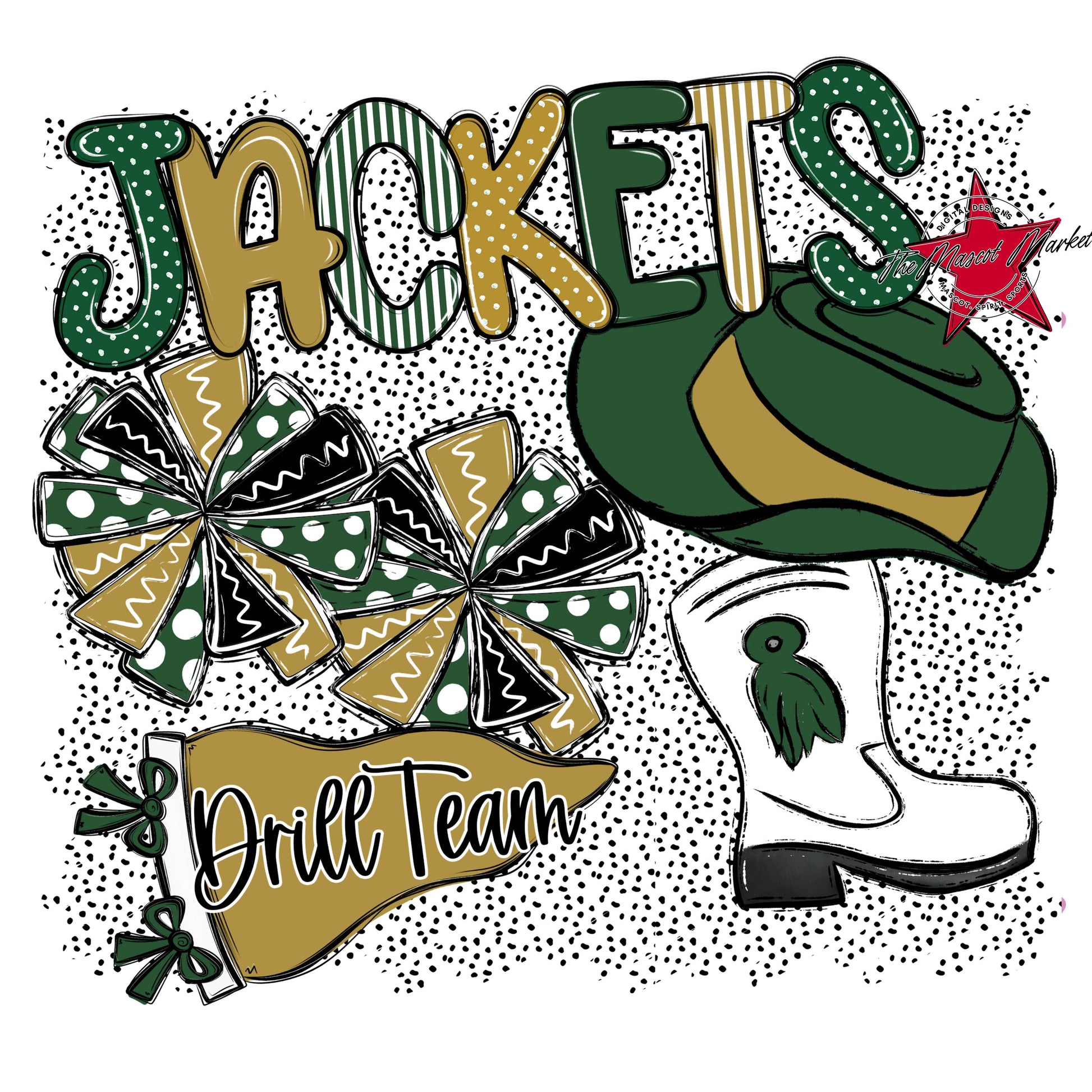 Jackets Drillteam Spirit-Green & Gold