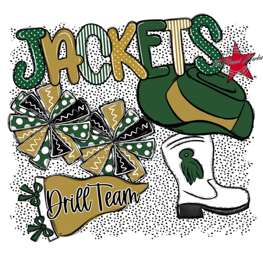 Jackets Drillteam Spirit-Green & Gold