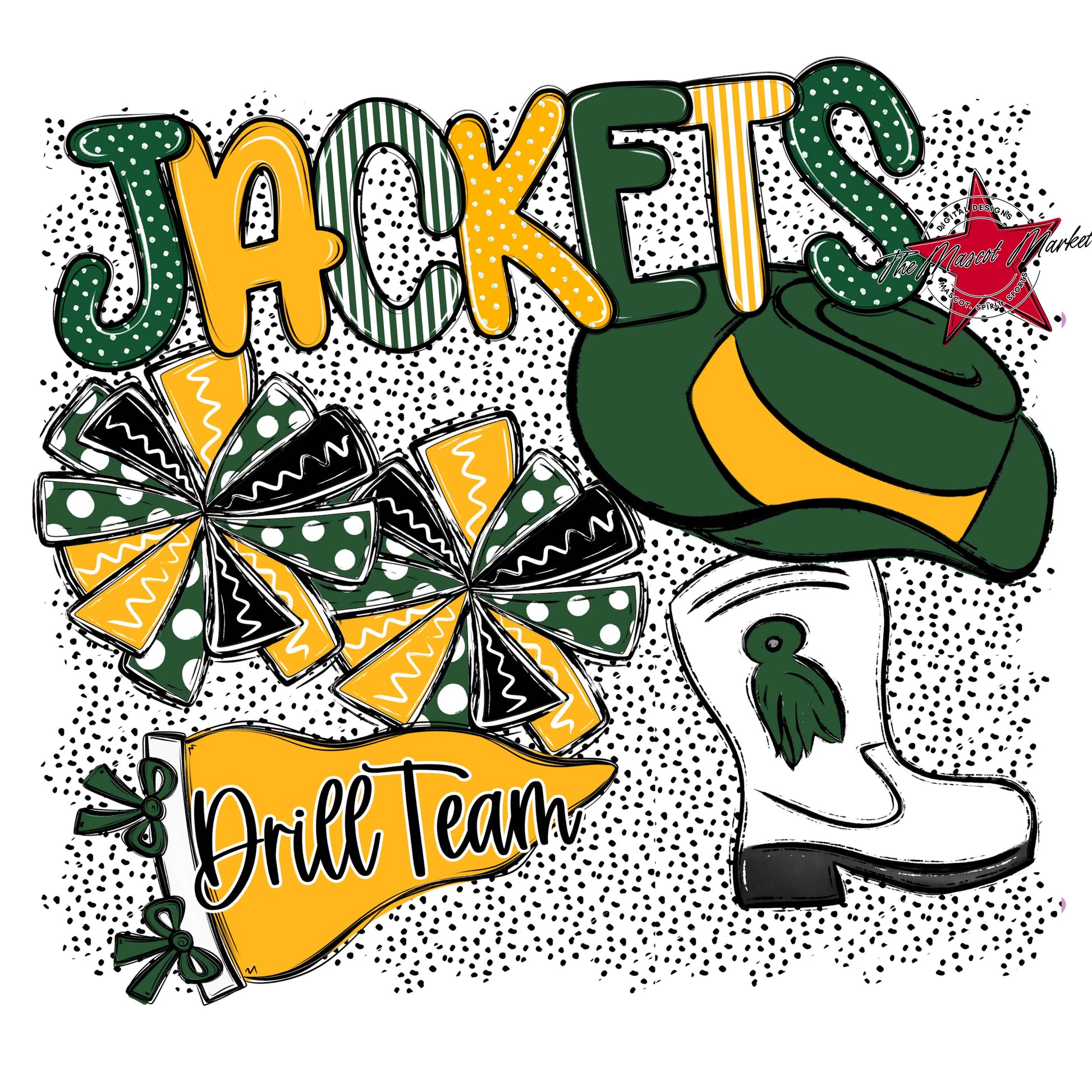 Jackets Drillteam Spirit-Green & Yellow