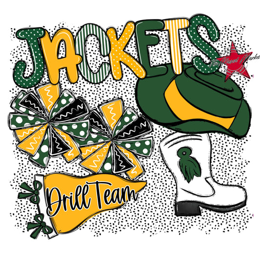 Jackets Drillteam Spirit-Green & Yellow