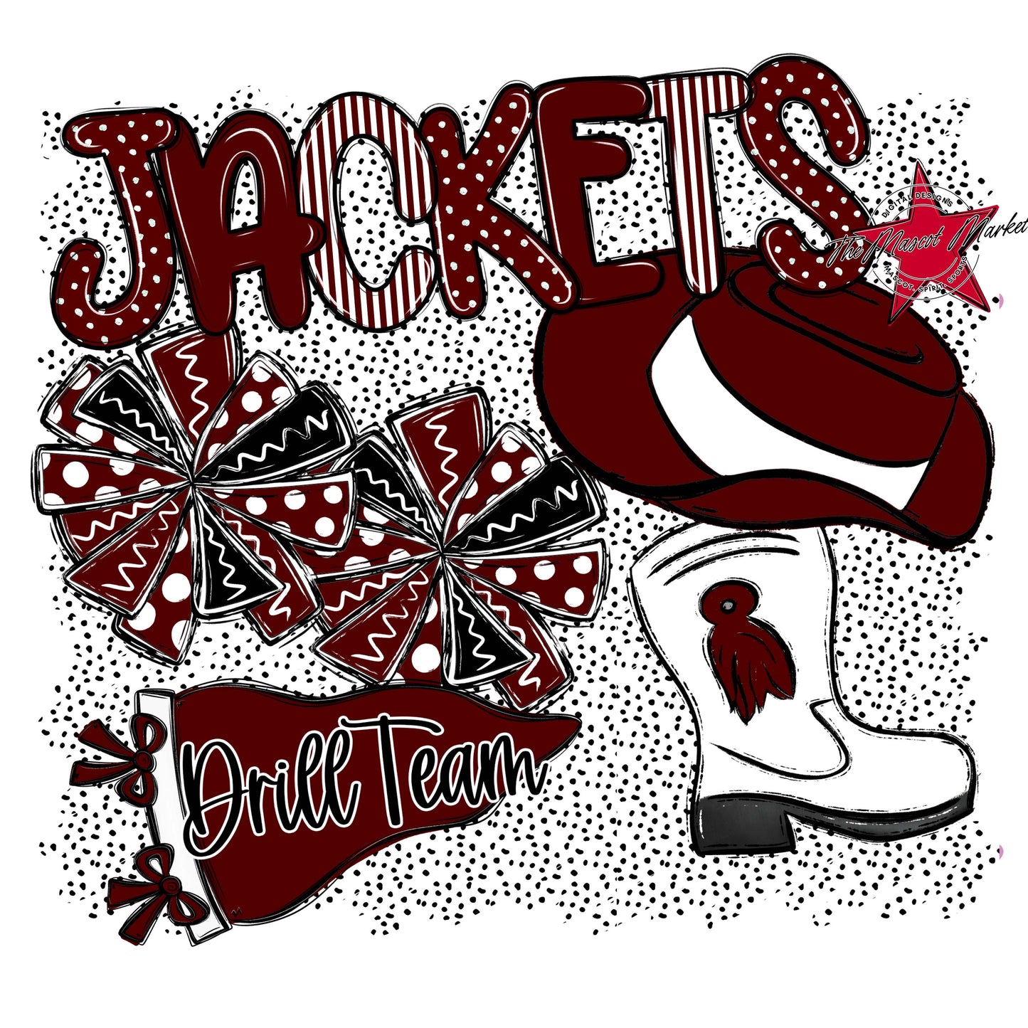 Jackets Drillteam Spirit-Maroon