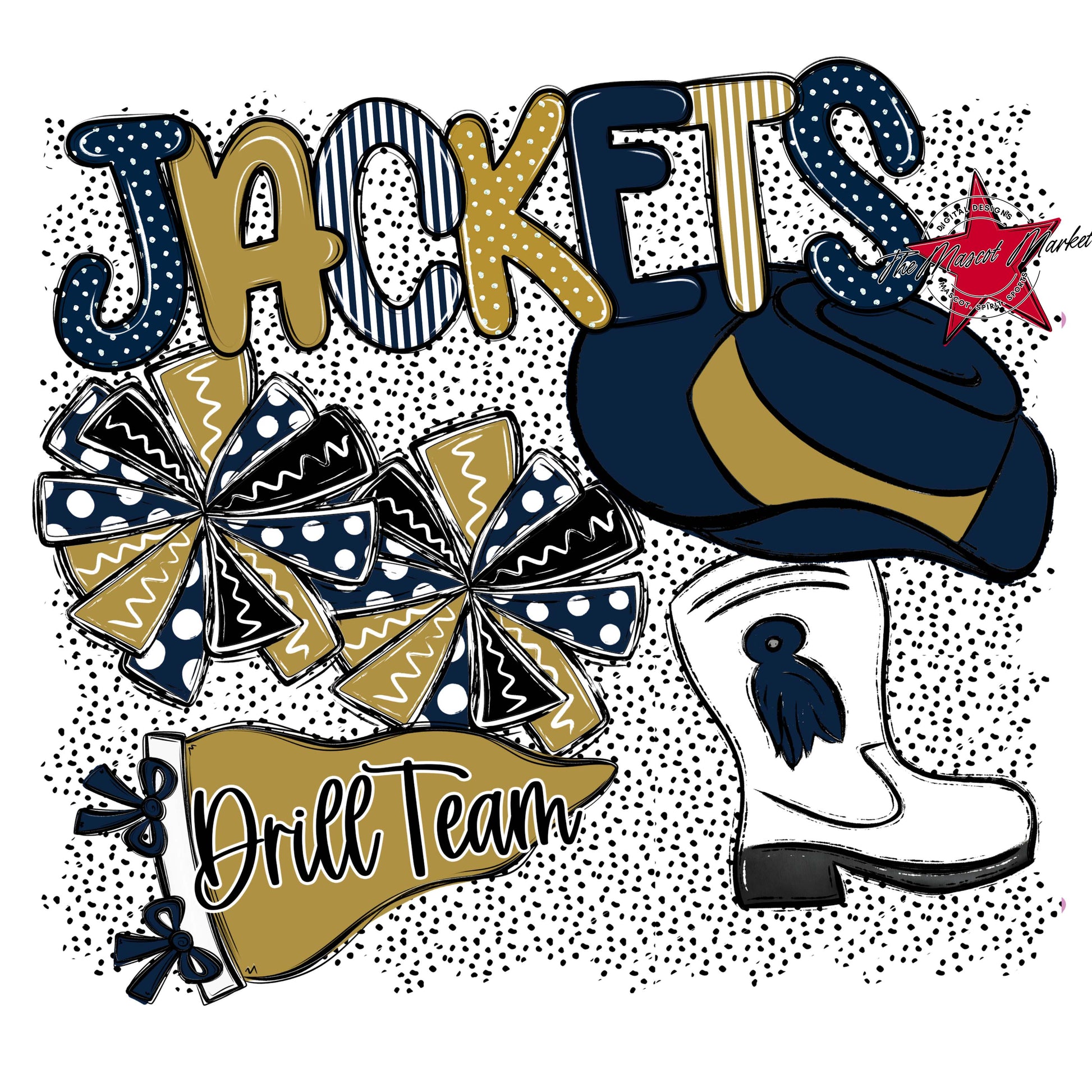 Jackets Drillteam Spirit-Navy & Gold