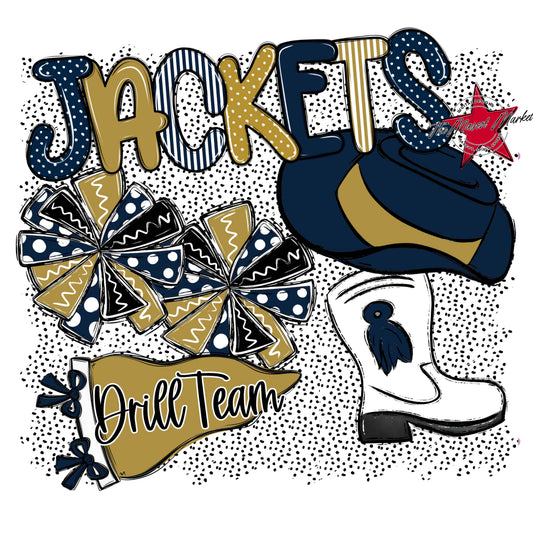 Jackets Drillteam Spirit-Navy & Gold