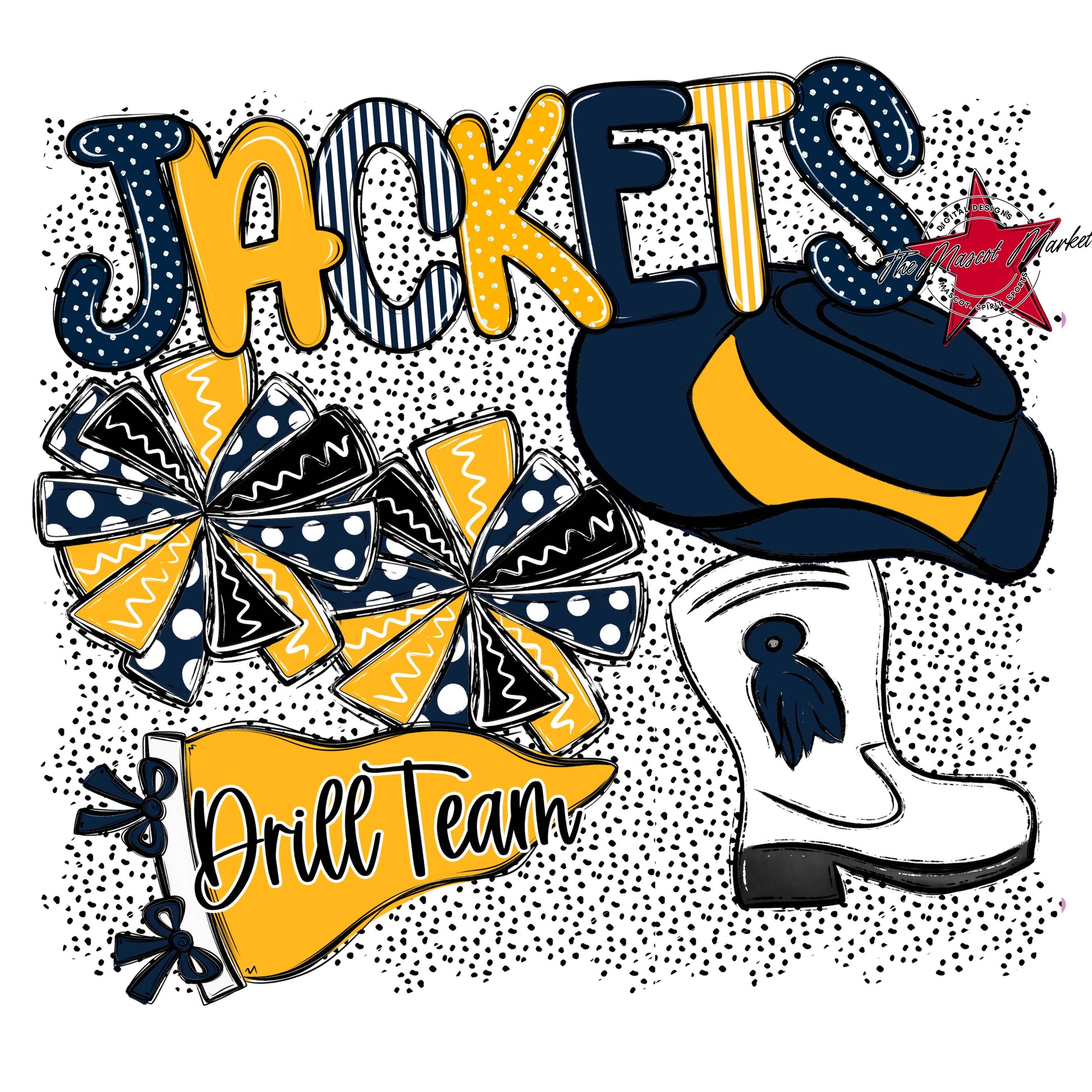 Jackets Drillteam Spirit-Navy & Yellow