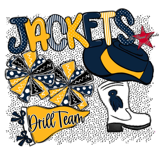 Jackets Drillteam Spirit-Navy & Yellow