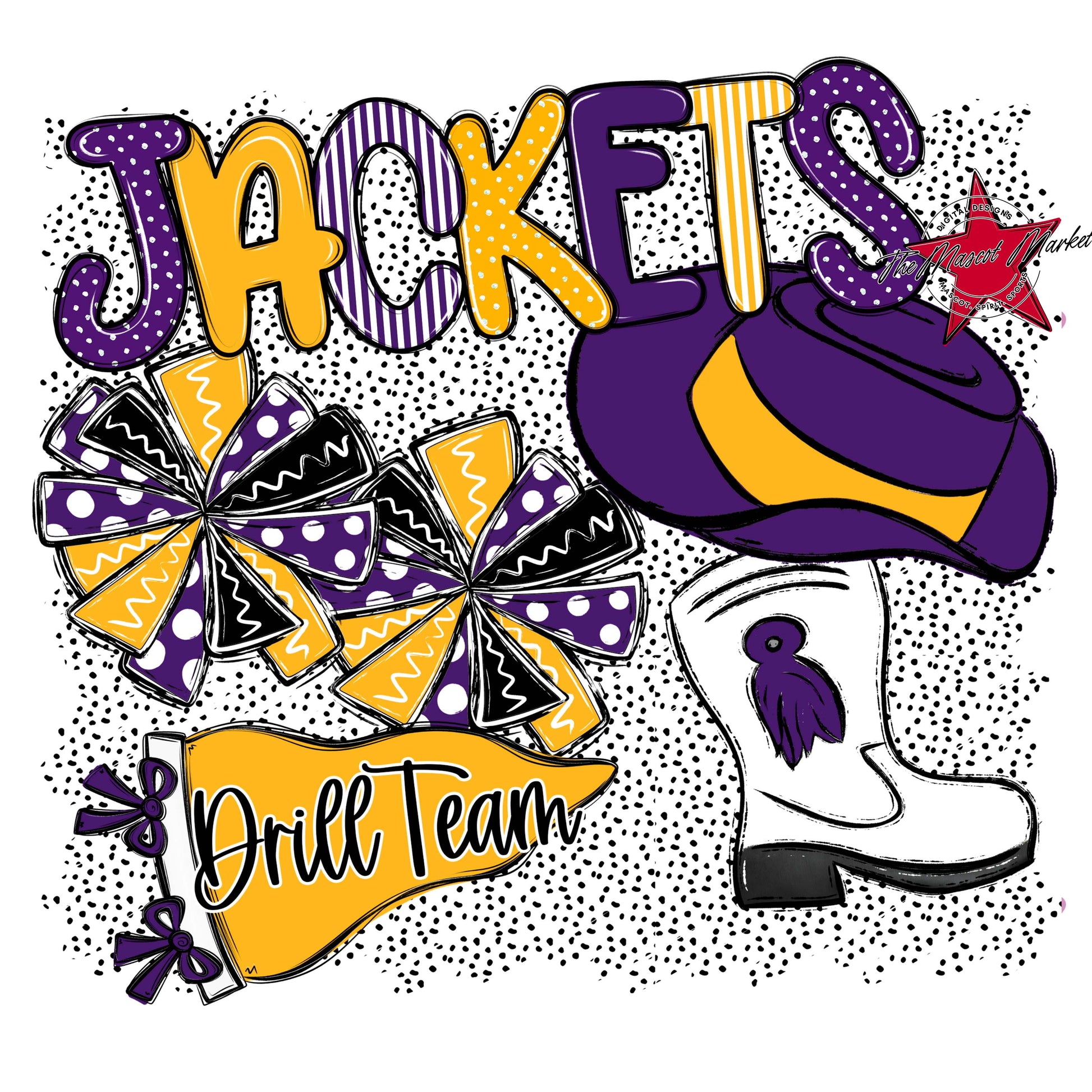 Jackets Drillteam Spirit-Purple & Yellow