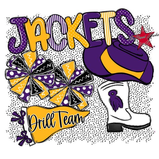 Jackets Drillteam Spirit-Purple & Yellow