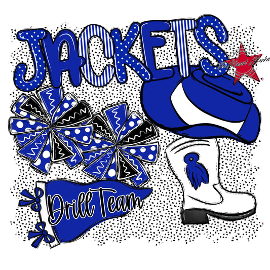 Jackets Drillteam Spirit-Royal Blue
