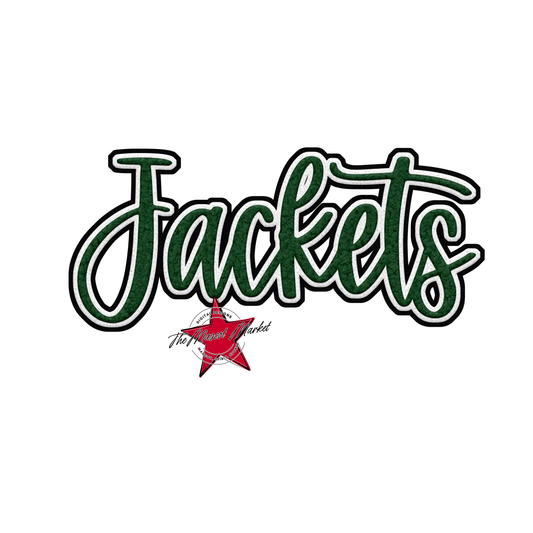 Jackets Faux Chenille Patch-Green