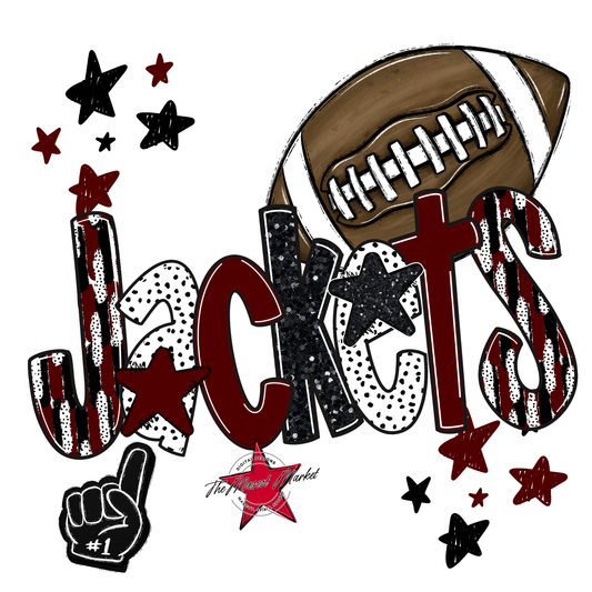 Jackets Football Scrape-Maroon