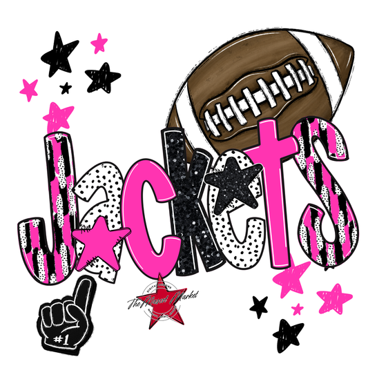 Jackets Football Scrape-Pink