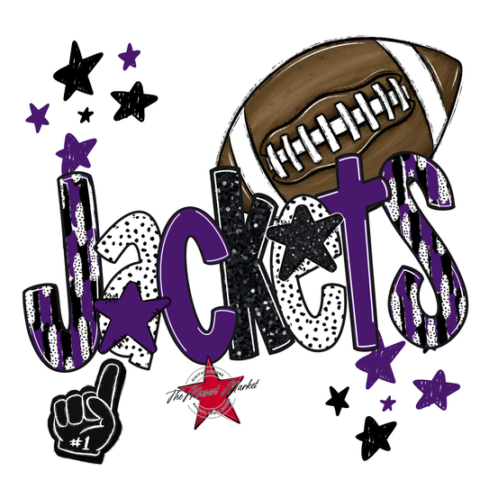 Jackets Football Scrape-Purple