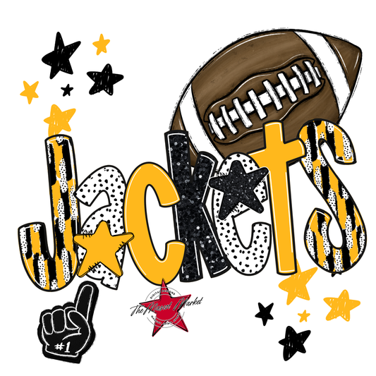 Jackets Football Scrape-Yellow