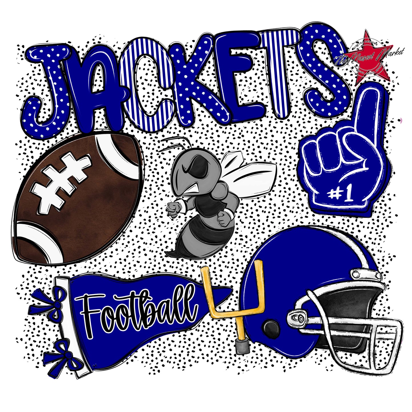 Jackets Football Spirit-Blue
