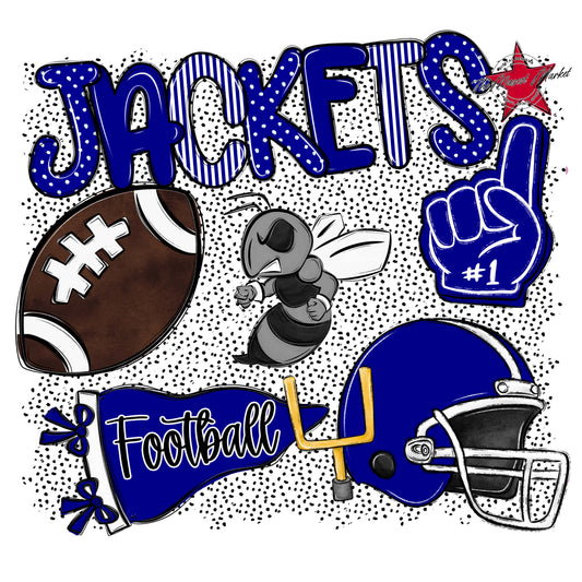 Jackets Football Spirit-Blue