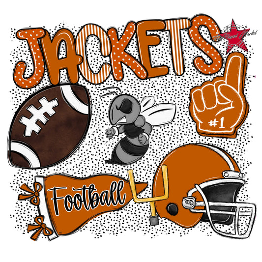 Jackets Football Spirit-Burnt Orange