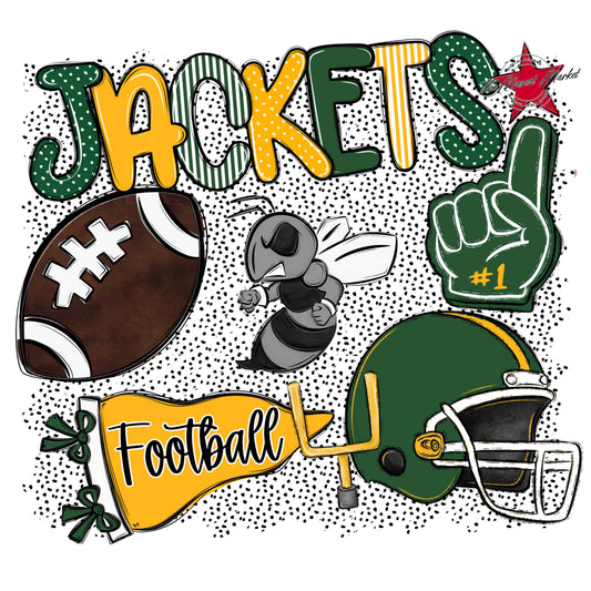 Jackets Football Spirit-Green & Yellow