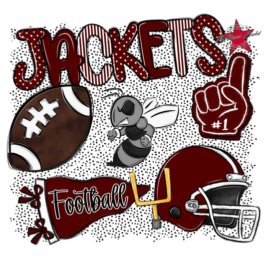 Jackets Football Spirit-Maroon