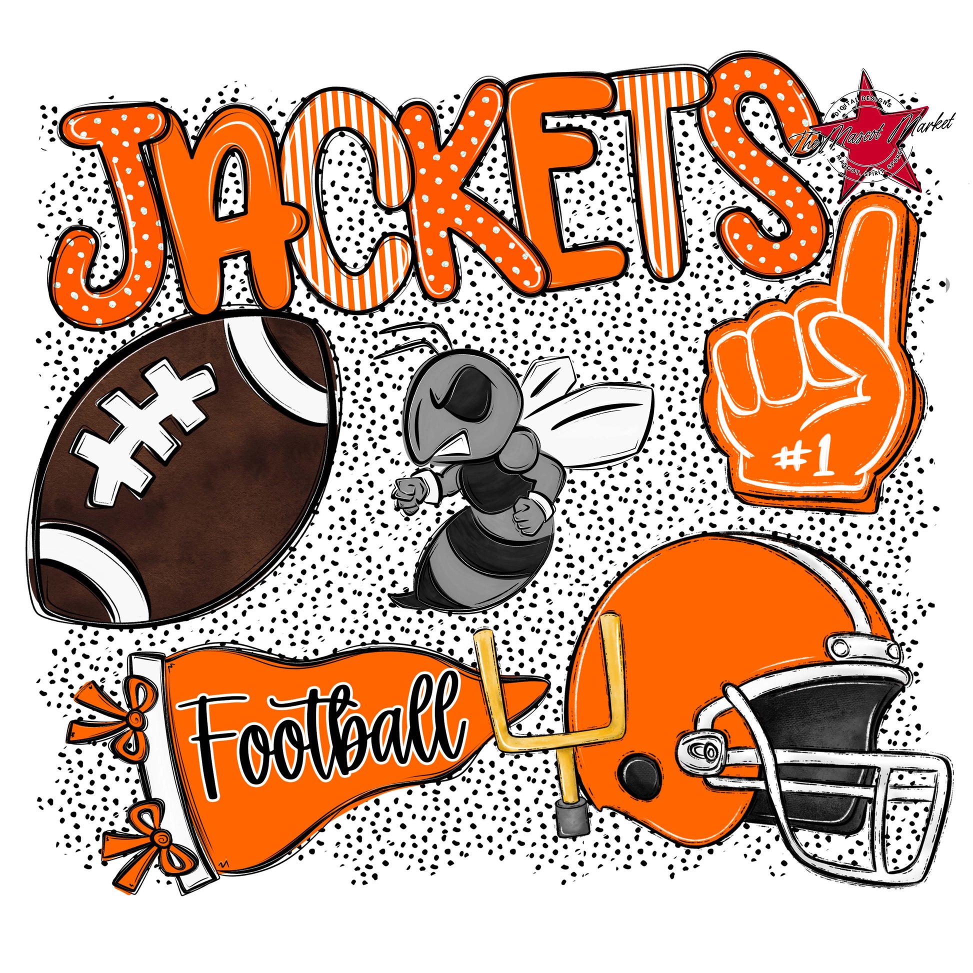 Jackets Football Spirit-Orange