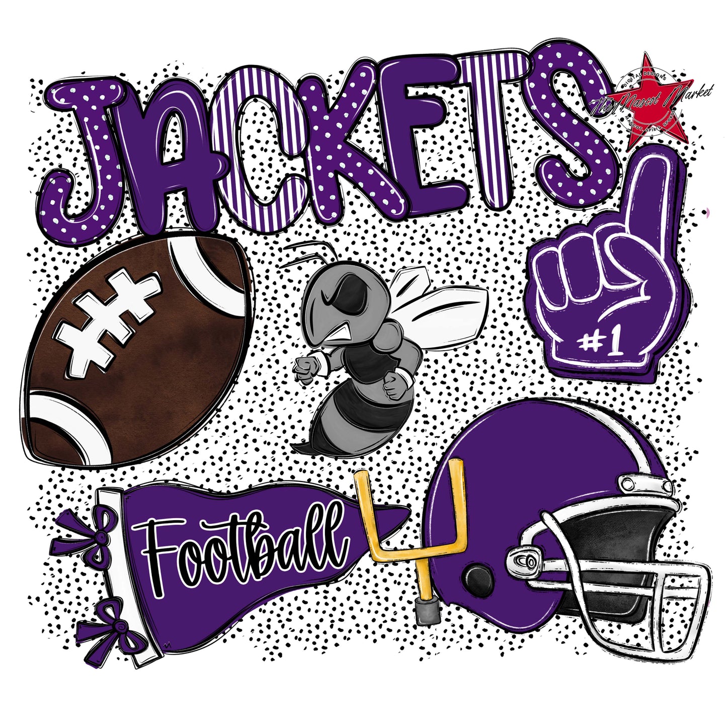 Jackets Football Spirit-Purple
