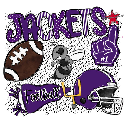Jackets Football Spirit-Purple