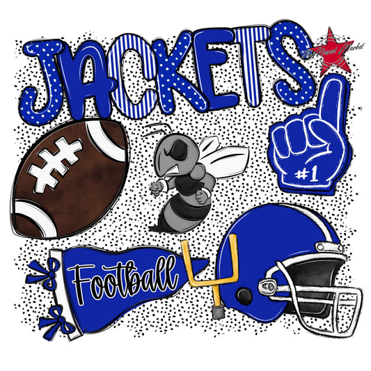 Jackets Football Spirit-Royal Blue