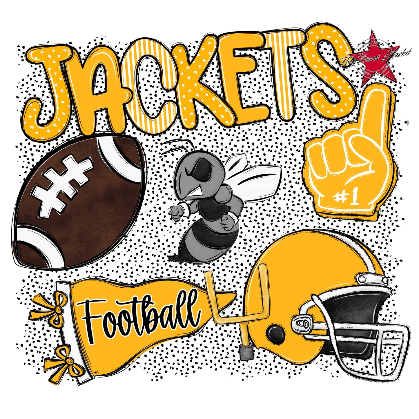 Jackets Football Spirit-Yellow