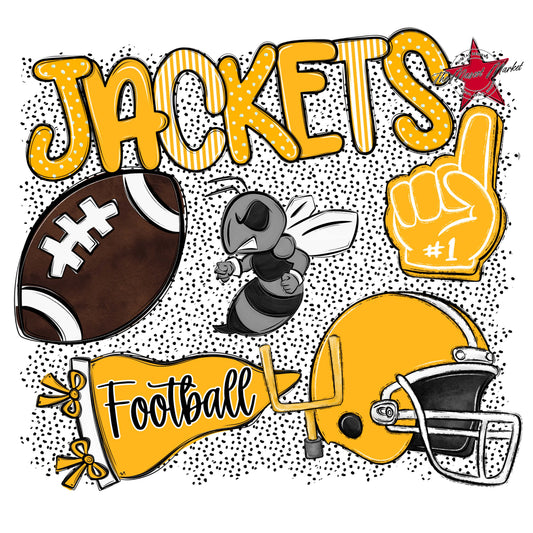 Jackets Football Spirit-Yellow