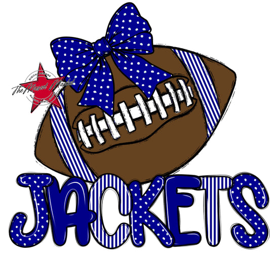 Jackets Football Spirit Design-Blue