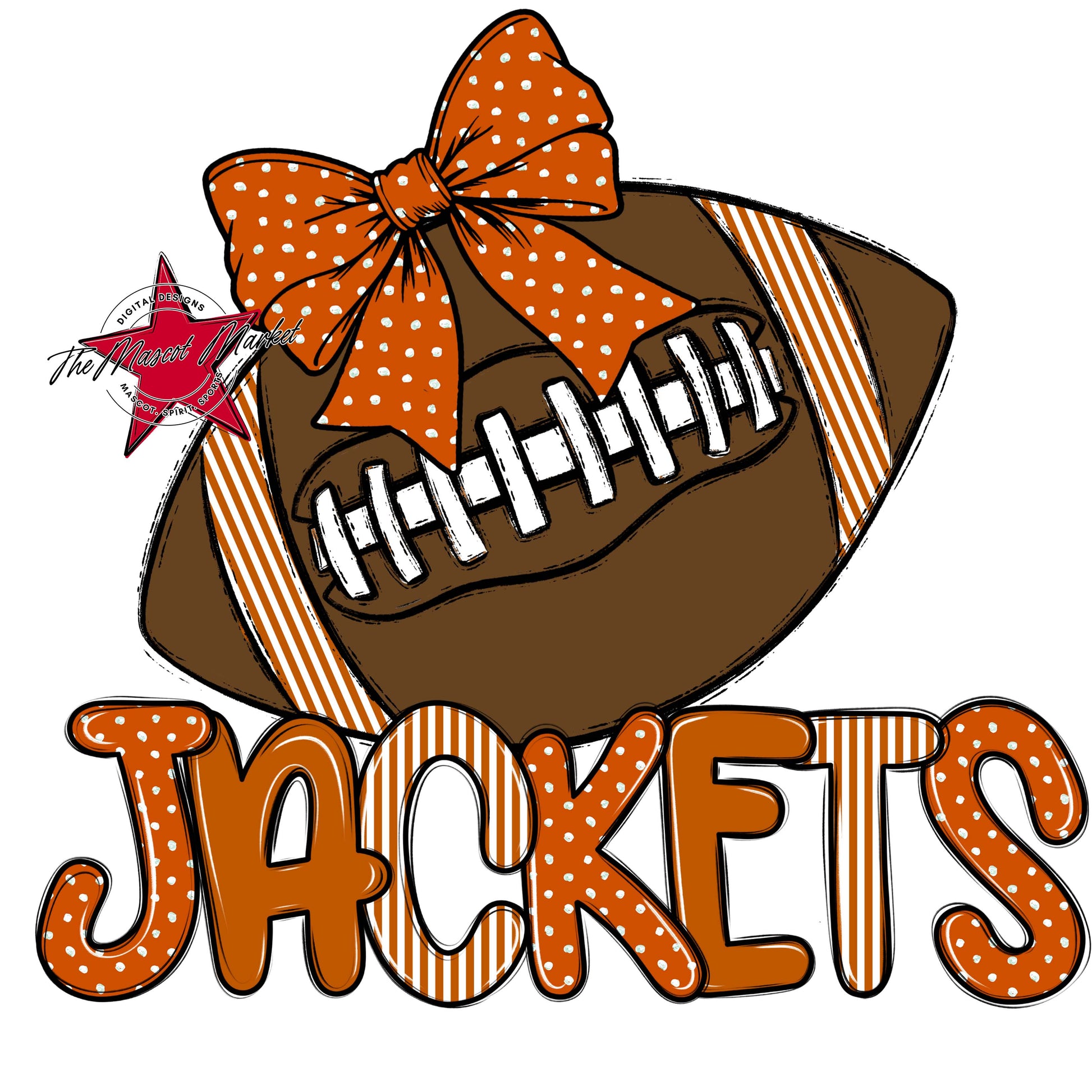 Jackets Football Spirit Design-Burnt Orange