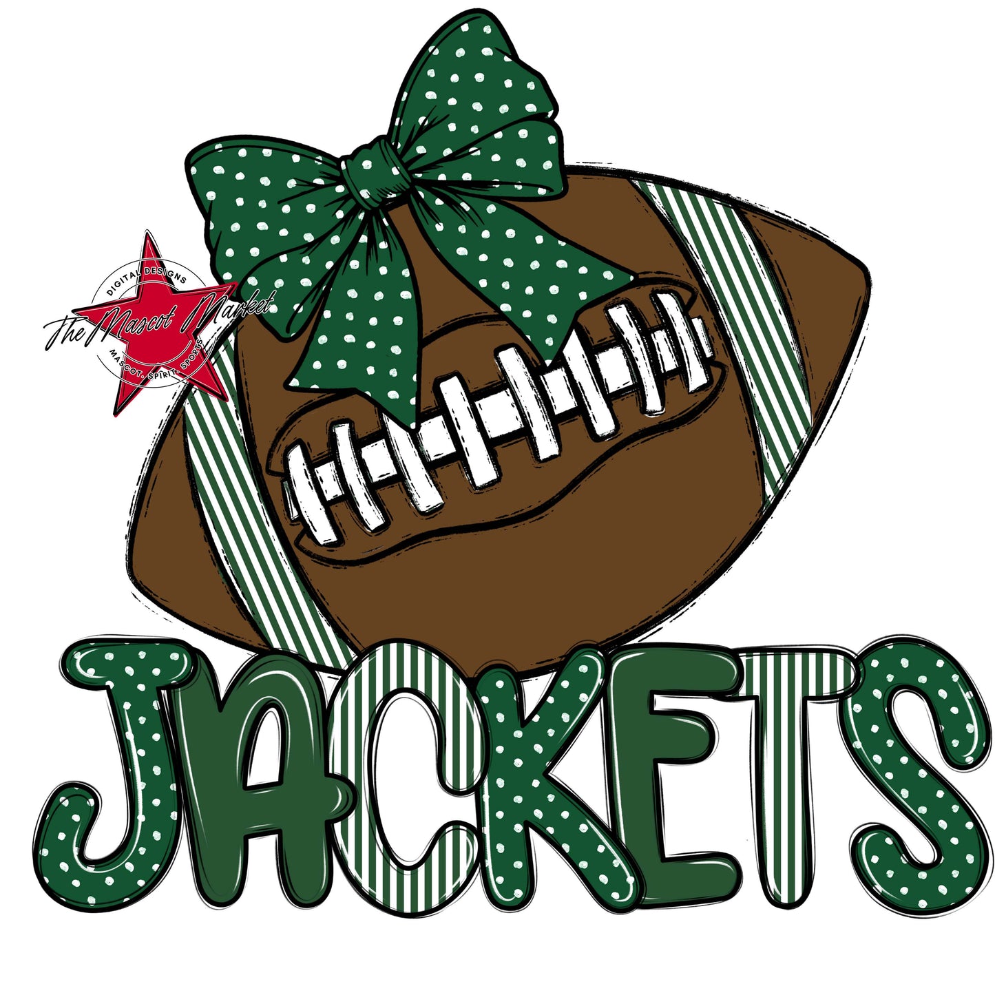 Jackets Football Spirit Design-Green