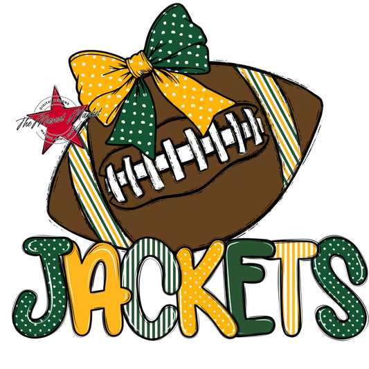 Jackets Football Spirit Design-Green & Yellow