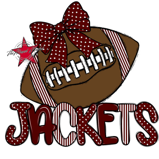 Jackets Football Spirit Design-Maroon