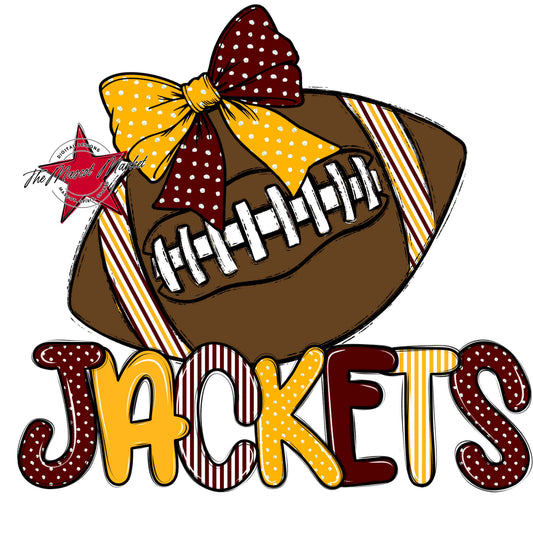 Jackets Football Spirit Design-Maroon & Yellow