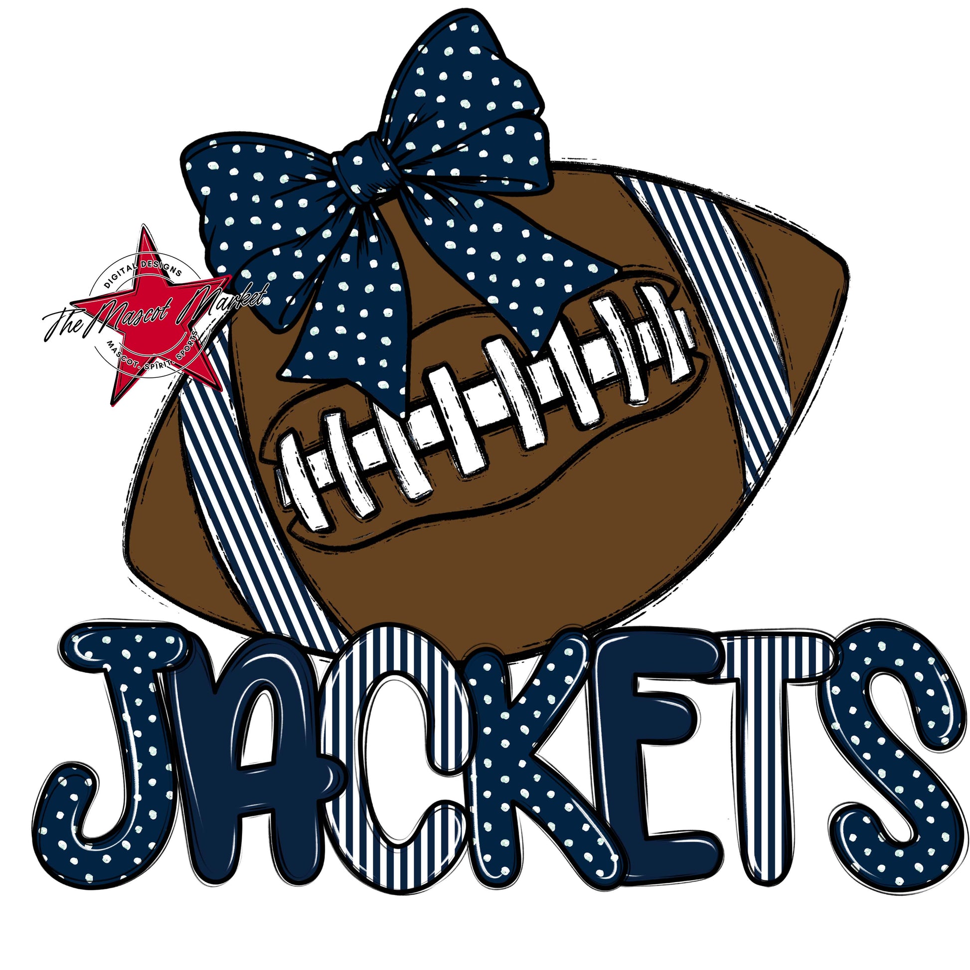 Jackets Football Spirit Design-Navy