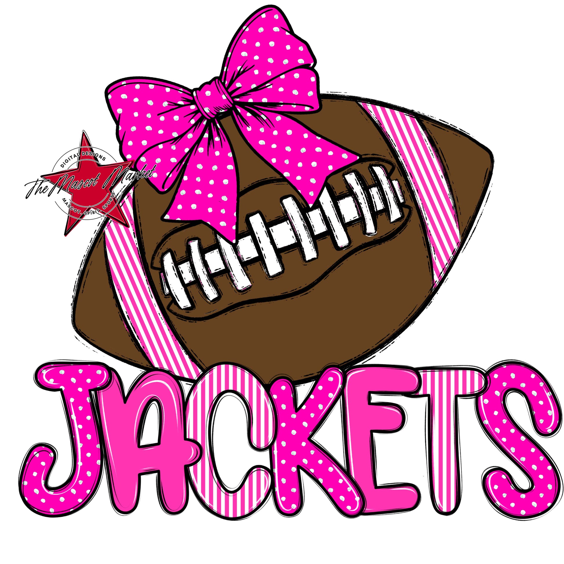 Jackets Football Spirit Design-Pink