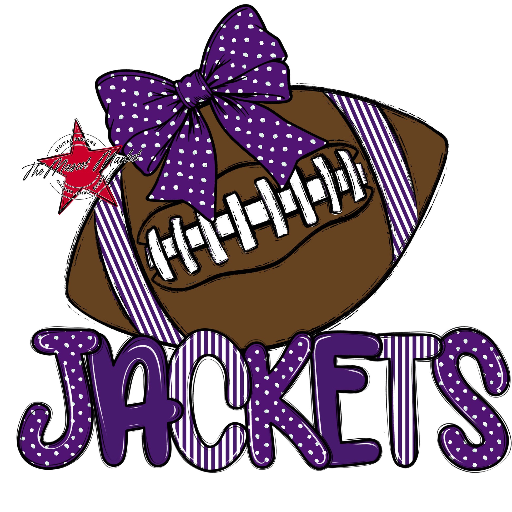 Jackets Football Spirit Design-Purple