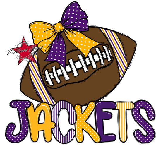 Jackets Football Spirit Design-Purple & Yellow
