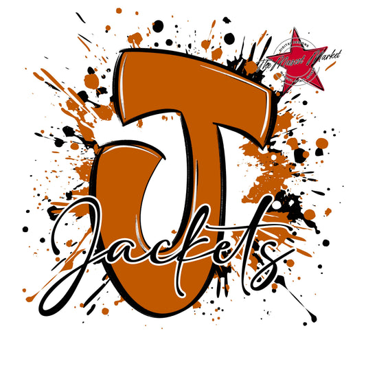 Jackets Mascot Splatter-Burnt Orange