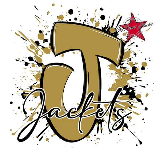 Jackets Mascot Splatter-Gold