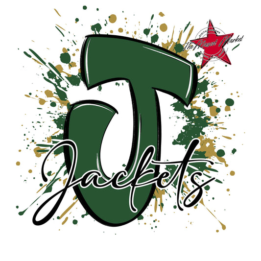 Jackets Mascot Splatter-Green & Gold