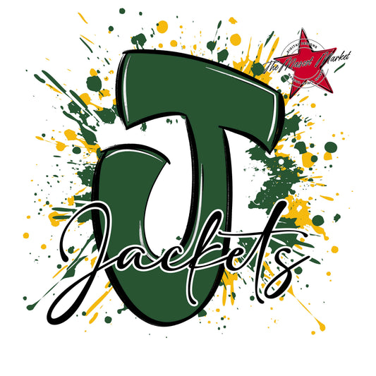 Jackets Mascot Splatter-Green & Yellow