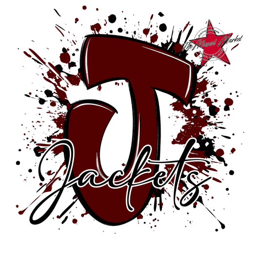 Jackets Mascot Splatter-Maroon