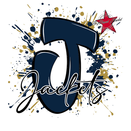Jackets Mascot Splatter-Navy & Gold