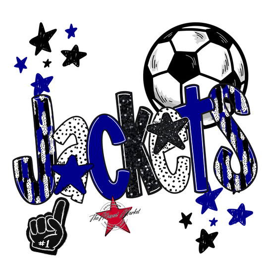 Jackets Soccer Scrape-Blue