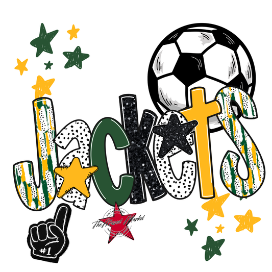 Jackets Soccer Scrape-Green-Yellow