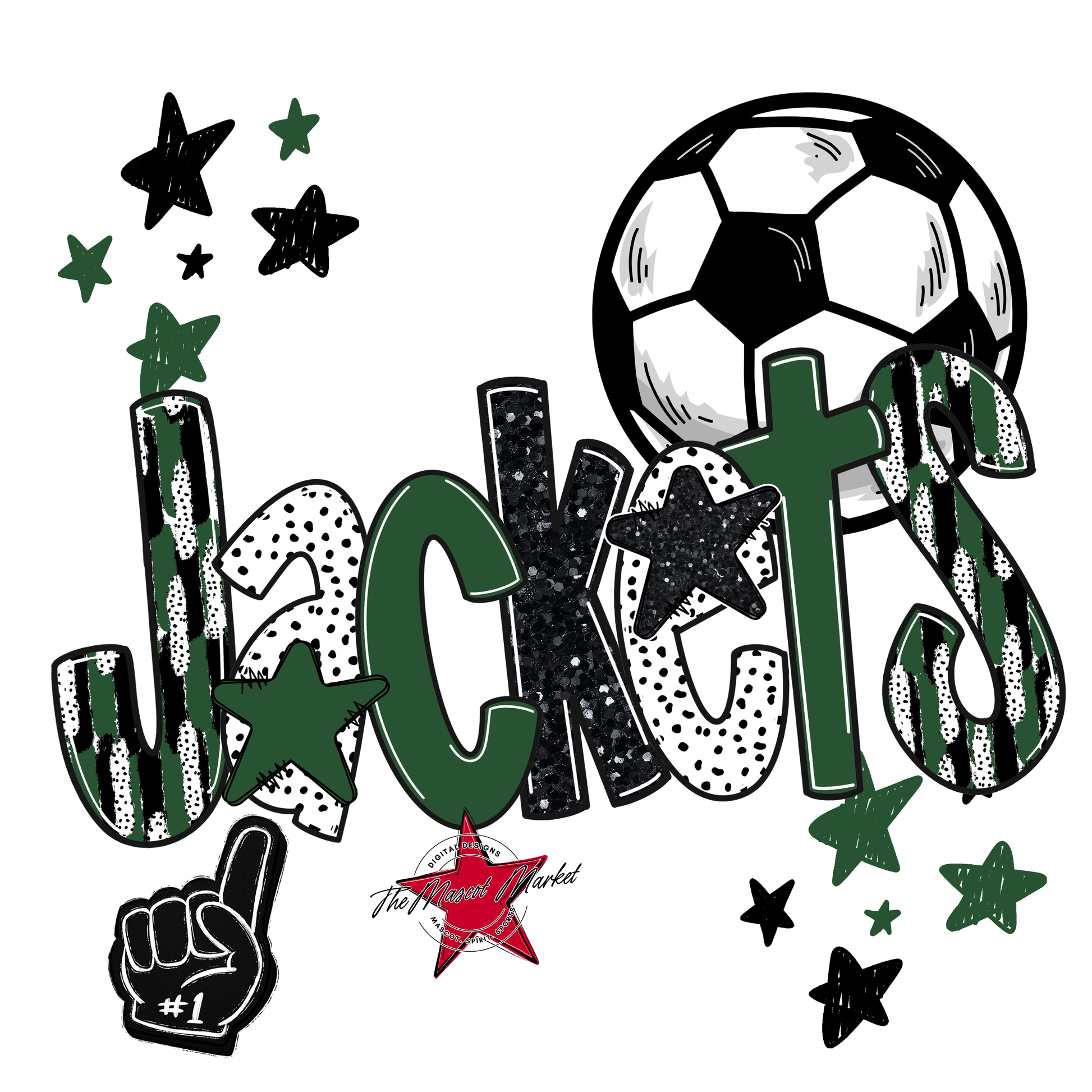 Jackets Soccer Scrape-Green